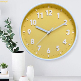 Weroyal 現代簡約掛鐘 8 英寸糖果色靜音時鐘裝飾品,適用於家庭臥室宿舍生活 Ro