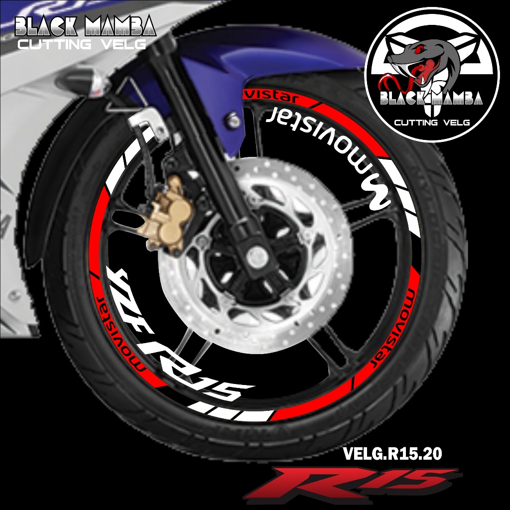 山葉 切割貼紙輪輞 R15 STICKER LIS 列表變化輪胎/VELG YAMAHA R15 20