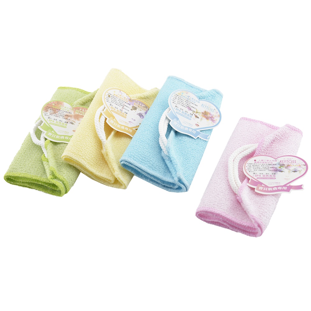 SK7023 玫瑰泡泡-厚織雙層手拉沐浴巾（顏色隨機）