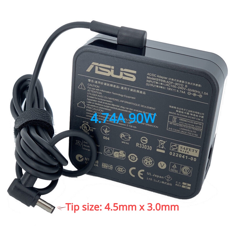 原裝 90W 華碩 19V 4.74A 筆記本電腦電源充電器交流適配器 4.5*3.0mm 適用於 Zen AiO M5