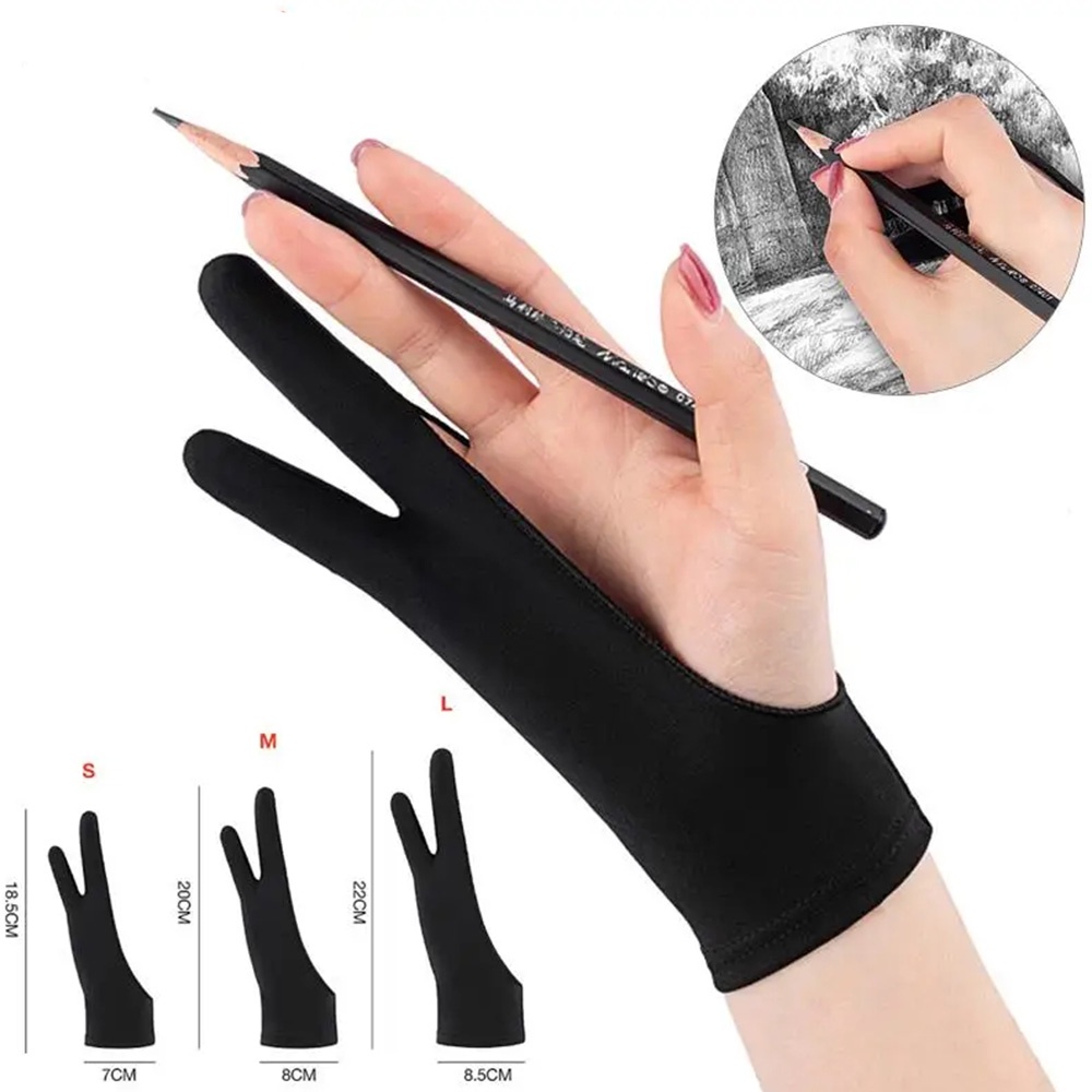兩指繪畫手套防觸摸防污染防臟手手套適用於ipad平板觸摸屏繪圖