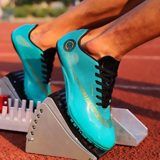 35-45碼男鞋女鞋超細纖維面橡膠鞋底防滑訓練釘中短跑步田徑裝備學生運動鞋運動休閒