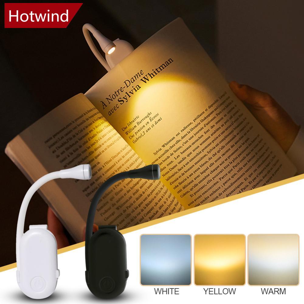 Hotwind USB 充電迷你 LED 護眼書夜燈可調節夾式學習檯燈可充電旅行 L5T8