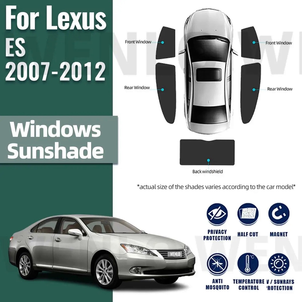 雷克薩斯 ES 2007-2012 ES350 ES300 ES240 汽車遮陽板遮陽板前擋風玻璃框架窗簾後嬰兒側窗遮陽