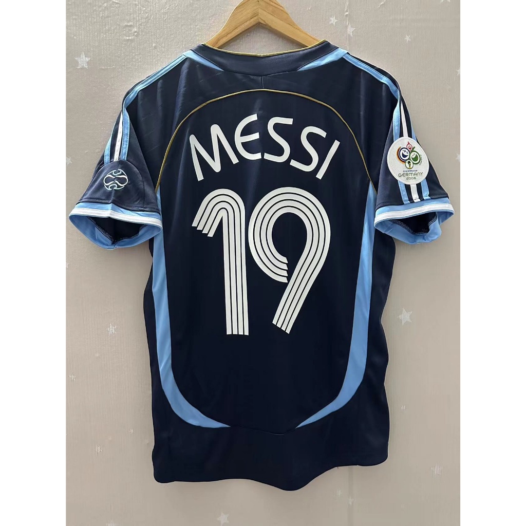 2006阿根廷頂級客場復古足球球衣定制t恤足球球衣