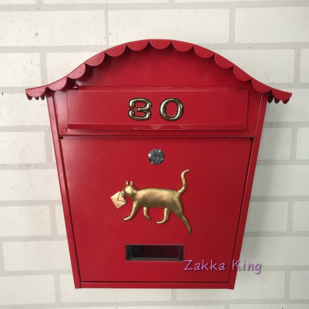 [HOME] 台灣現貨 附門牌號碼 金色小貓個性信箱 鍛鐵信箱 蘇格蘭紅小貓信箱 郵箱 信件箱 意見箱 耐候性佳