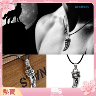 [WBT]❀朋克不銹鋼男士霸氣狼牙形吊墜項鍊飾品