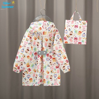 熱銷 卡通皮卡丘 草莓熊 KT 奧特曼 高品質韓國兒童雨衣 男童小學生帶書包位 幼兒園女寶寶帽簷雨披 長款親子雨衣