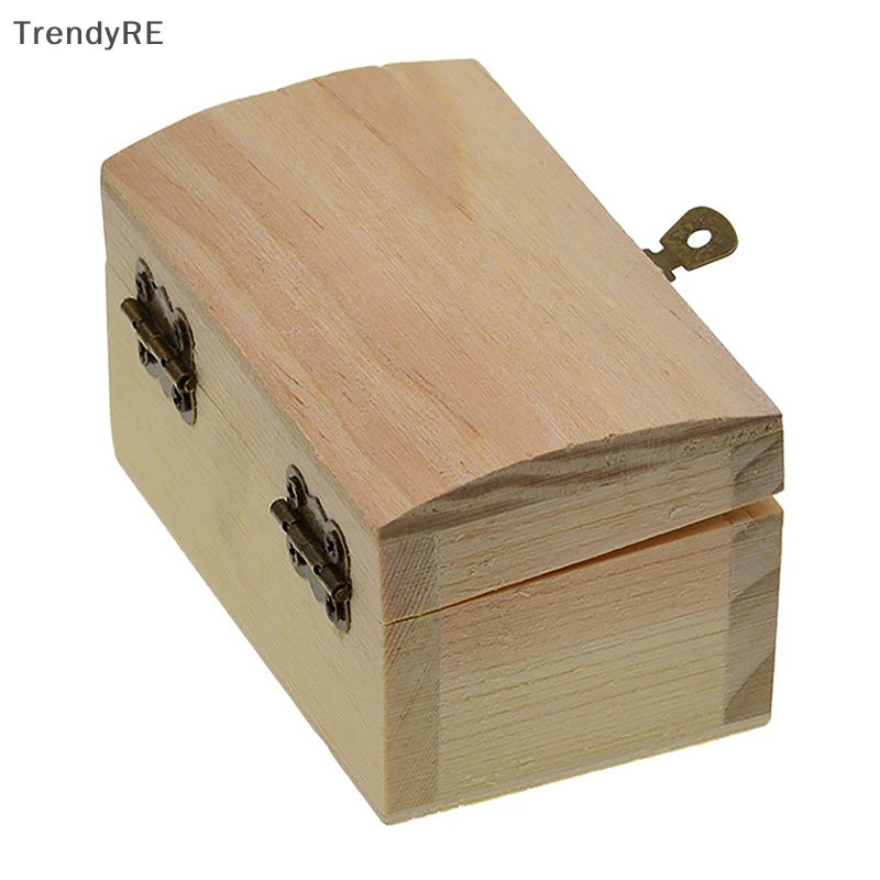 時尚空白方形未完成首飾盒兒童 DIY 工藝用品木盒松木收納復古錢包工藝 RE