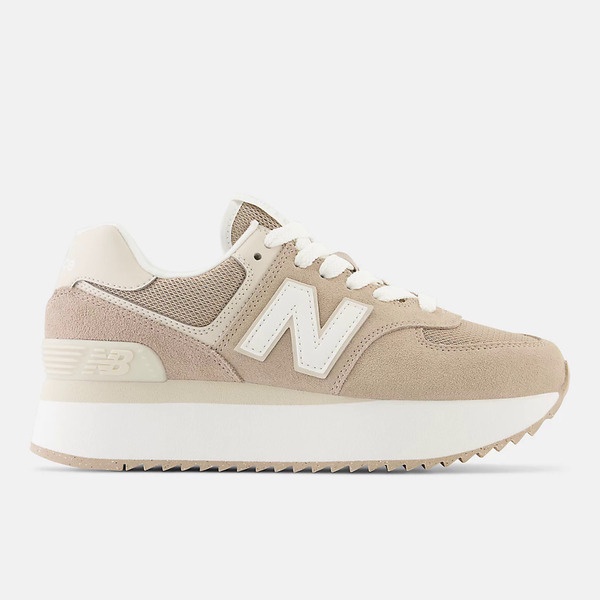 New Balance WL574ZSM 女 休閒鞋 運動 經典 復古 B楦 NB 574+ 厚底 緩震 麂皮 奶茶