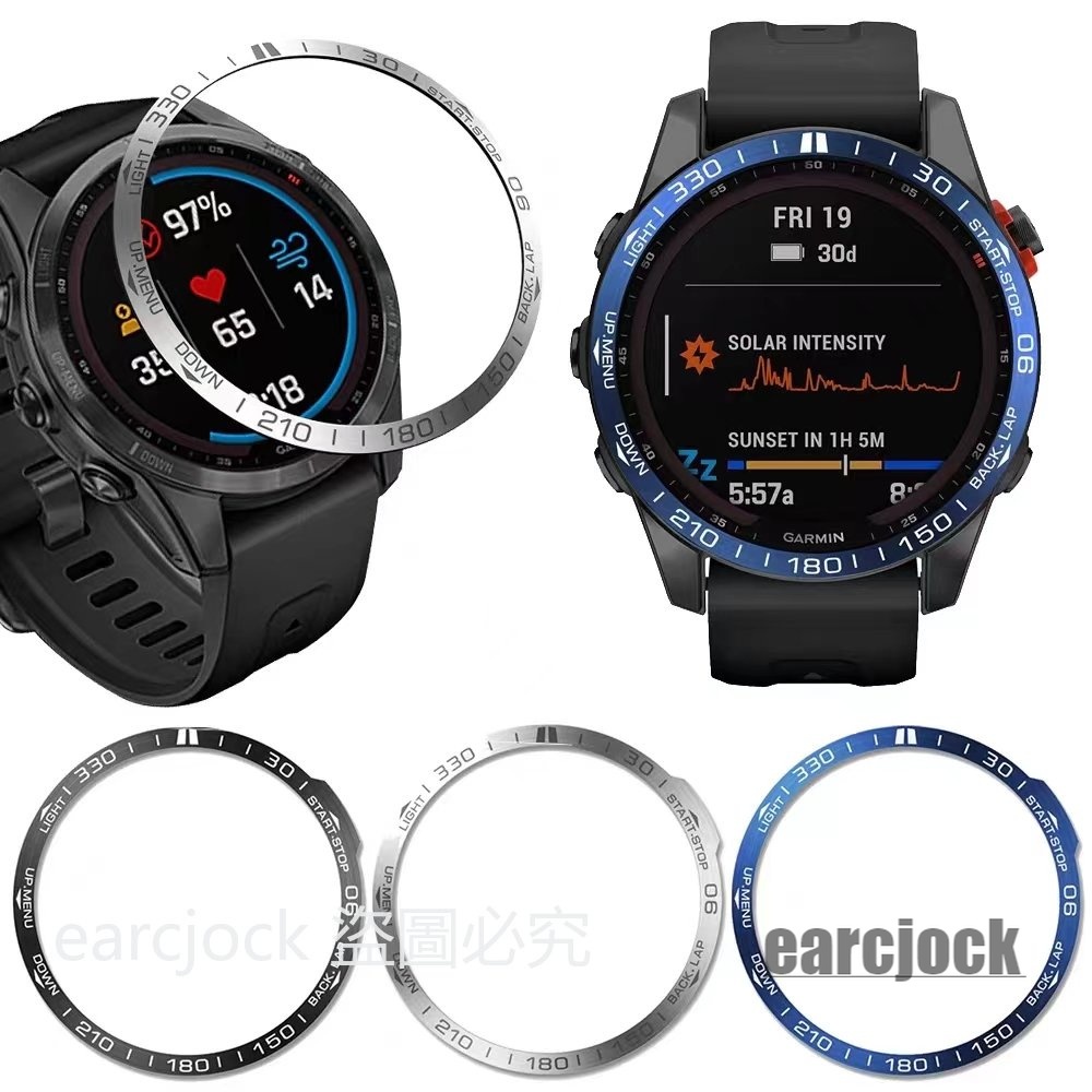 佳明Garmin Fenix 7X 7 刻度金屬表圈 Fenix 6X 6 Fenix 7X pro 7S 手錶鋼圈保護