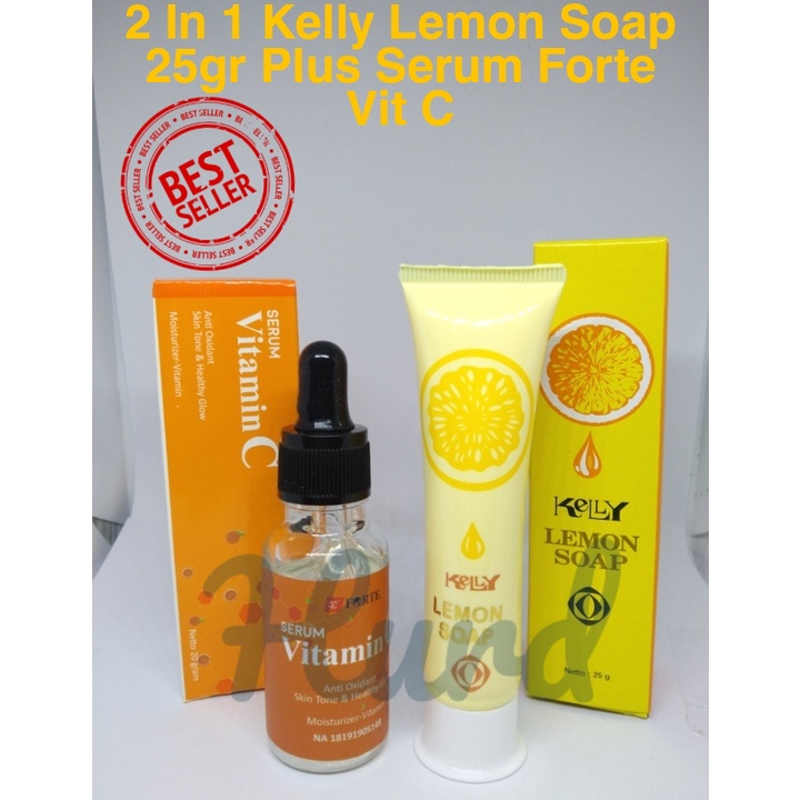 Hurd Store 2 合 1 潔面乳和祛痘套裝凱莉檸檬皂 25gr Plus Serum Forte Vit C