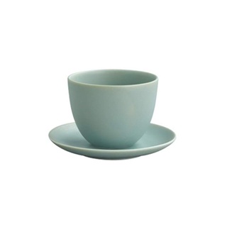 [日本直送]KINTO 茶杯 PEBBLE 杯碟 180 毫升 苔绿色 17145