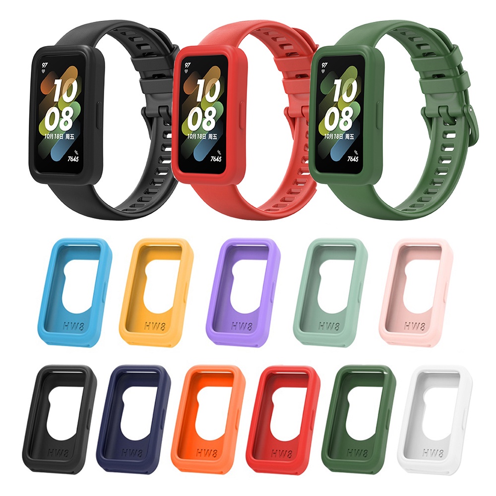 【免運】適用於華為手環 8 錶帶錶殼 華為band8 huawei手環矽膠保護套外殼硅膠錶帶