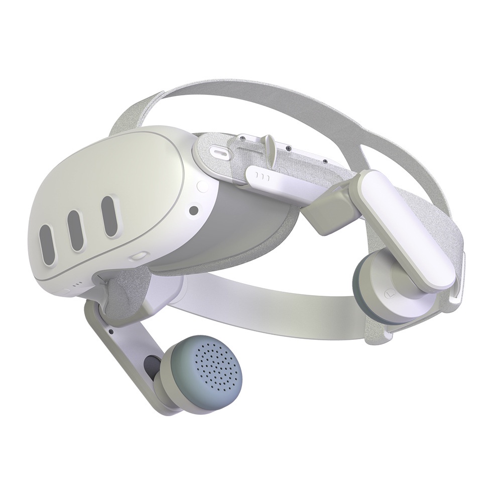 適用於Meta Quest3耳機Q3 VR耳罩適用Quest3可調整通道式耳罩頭戴配件