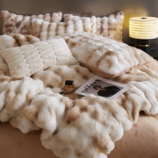 【布拉格】冬季超級加厚皮草絨床包四件組 牛奶絨床包組 秋冬仿皮草絨床組 雙人/加大床包組 法蘭絨床單被套組 床單組