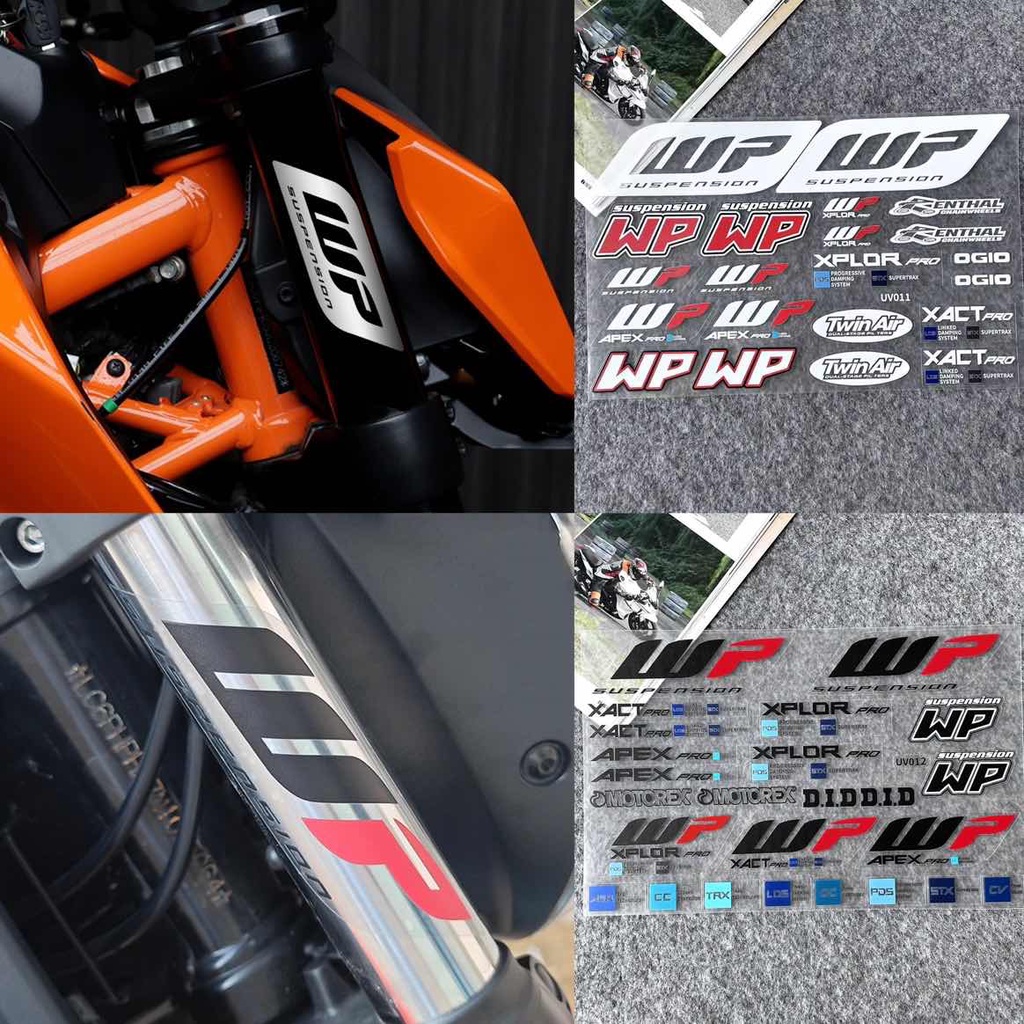 Wp徽標前叉貼紙裝飾減震器避震器貼紙 UV貼紙摩托車踏板車機車貼紙配件適用於 KTM Duke Honda YAMAHA