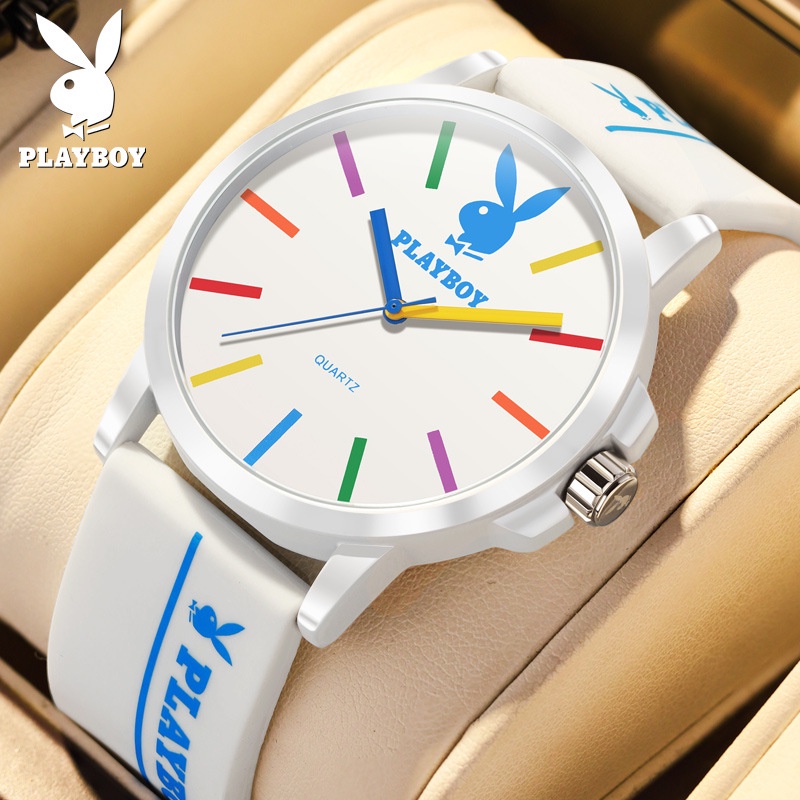 【現貨】PLAYBOY  3056 時尚 休閒 個性設計 高品質 矽膠 男士手錶(送精美表盒）