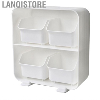 Lanqistore 四隔層拉出式桌面收納盒桌面抽屜文具化妝品收納盒
