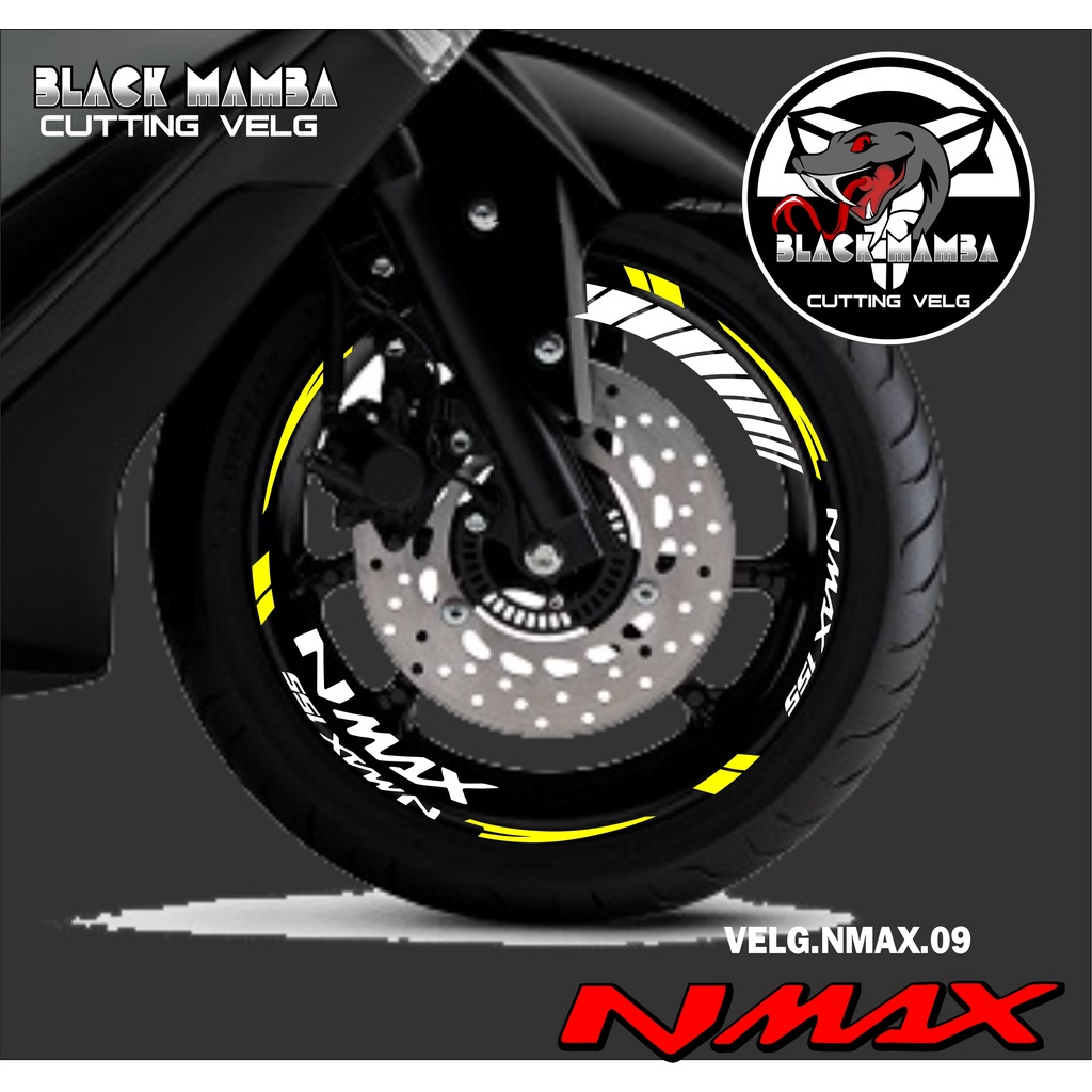 山葉 切割貼紙輪輞 NMAX 貼紙 LIS 列表變化輪胎/VELG YAMAHA NMAX 09
