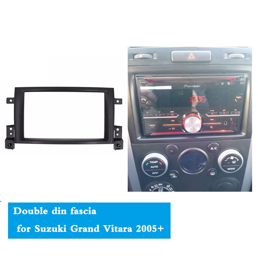 SUZUKI 2005-2014 適用於鈴木 Grand Vitara 雙 DIN 立體聲收音機面板面板框架套件