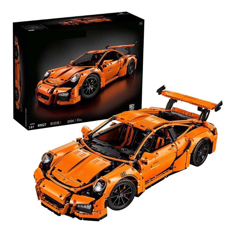 Moc Technic Grouo 1:8 Porsche 911 GT3 RS 積木 (2700+/PCS) 創意擺件