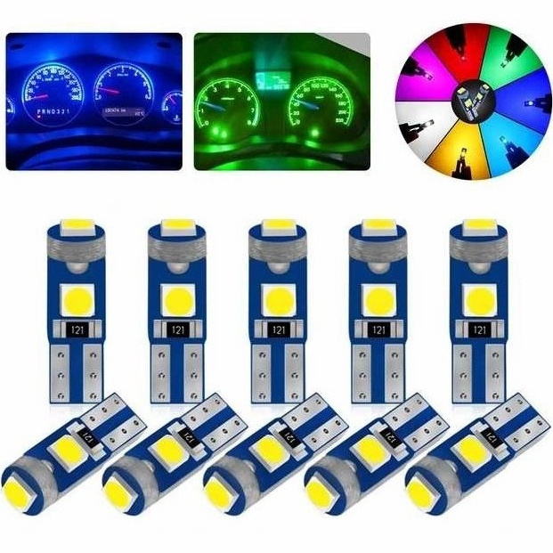 Mata Led SPEEDOMETER 指示燈 T5 3 眼 SMD 12 伏摩托車車