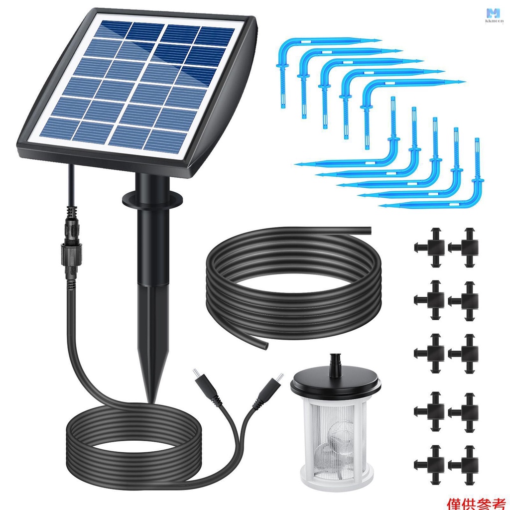 Spkmtw BSV-IC003太陽能自動澆水系統（內置電池）配10個滴頭+10個三通連接器+10米水管+帶水位傳感器