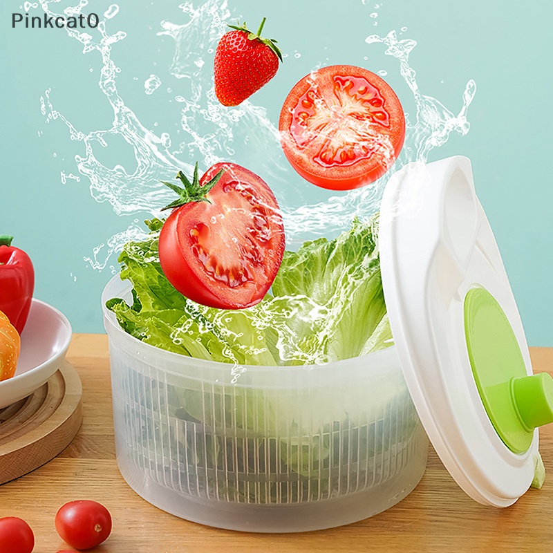 Pinkcat0 蔬菜沙拉旋轉器生菜脫水器洗衣機烘乾機過濾器 TW