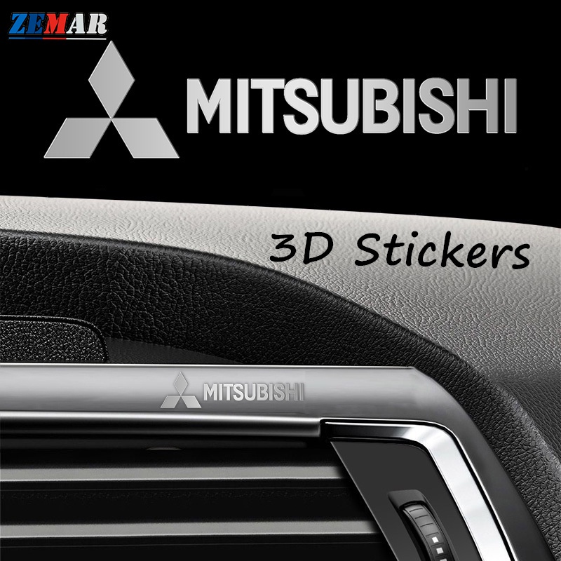 MITSUBISHI 三菱汽車標誌 3D 金屬貼紙創意裝飾汽車車窗 Fhshion 車門內飾適用於 Xpander Cr