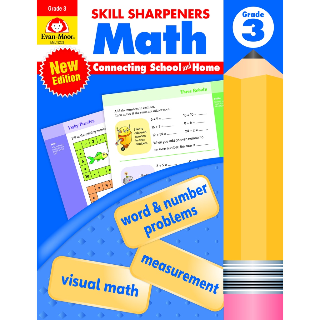 Skill Sharpeners Math, Grade 3 (Updated, with QR code downloadable teacher guide)/Evan Moor【三民網路書店】