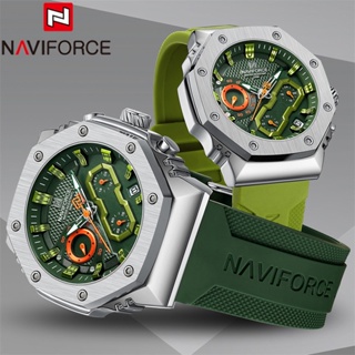 Naviforce 8035 情侶手錶石英頂級品牌豪華防水數字男時鐘休閒運動原創女士女士情人手錶