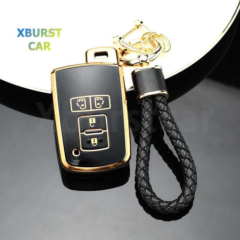 CAMRY 4 按鈕汽車鑰匙盒蓋外殼鑰匙扣鑰匙扣適用於豐田普銳斯 CHR Aygo Corolla Yaris RAV4
