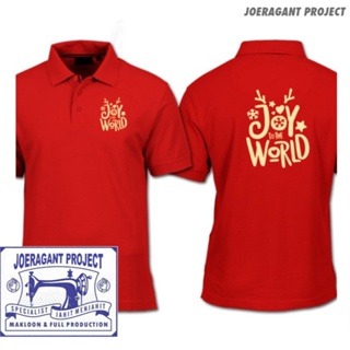 Kaos Polo 衫 T 恤襯衫領 Distro JOY TO THE WORLD 定制印度尼西亞男士女士中性酷搞笑文