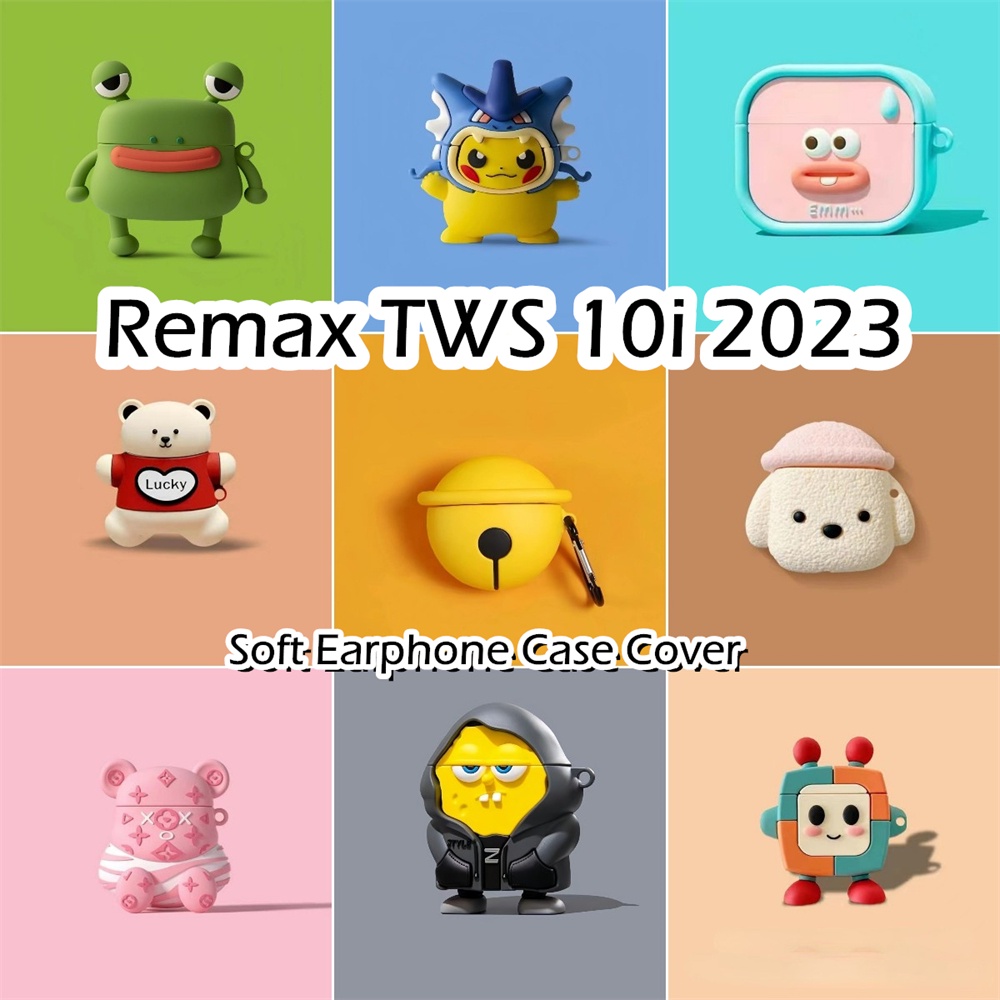 【imamura】適用於 Remax TWS 10i 2023 Case 防摔卡通系列軟矽膠耳機套外殼保護套 NO.2