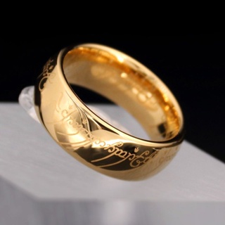 歐美時尚寬版指環王魔戒鎢金戒指男士金銀黑玫瑰金個性復古飾品