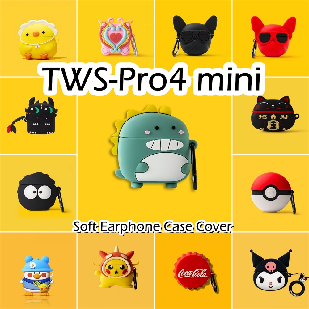 現貨! 適用於 TWS-Pro4 mini Case 卡通造型軟矽膠耳機套外殼保護套 NO.2