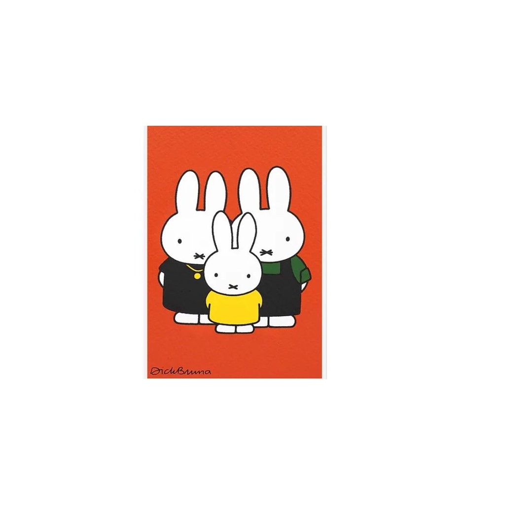 韓國ZERO PER ZERO Miffy Silkscreen明信片/ Miffy Family eslite誠品