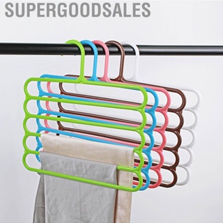 Supergoodsales 褲架 5 層節省空間 PP 衣櫃收納架，可放置圍巾毛巾