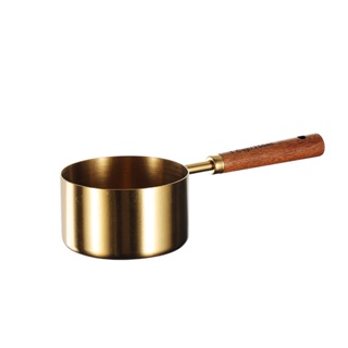 不鏽鋼量匙 1.25~250ml 金色木柄量杯 廚房烘焙測量工具 茶勺 計量勺
