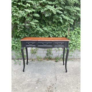 『Royal_Furniture』ins實木美式鄉村復古書桌胡桃全黑色抽屜邊桌玄關桌梳妝