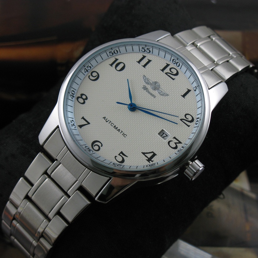 勝利者 WINNER 歐美男士時尚休閒 簡約 鋼帶全自動機械手錶