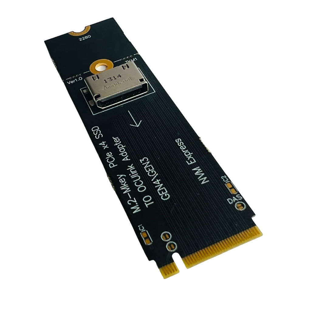 Jmt M.2-M key PCIe x4 SSD轉U.2 OCUlink SFF-8612轉接卡Gen4/Gen3 適