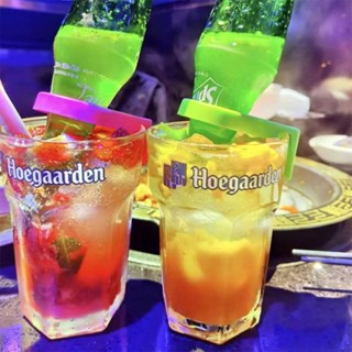 🔥臺灣熱賣🔥 飲料果汁杯 ins水果茶杯 福佳白啤酒杯 精釀大容量玻璃杯 六角扎啤杯