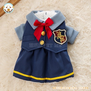 現貨 狗狗衣服 狗狗洋裝 貓咪衣服 寵物衣服 秋冬季狗狗JK裙子學院風棉衣加厚保暖洋裝貓咪兩腳寵物泰迪衣服 萌爪爪