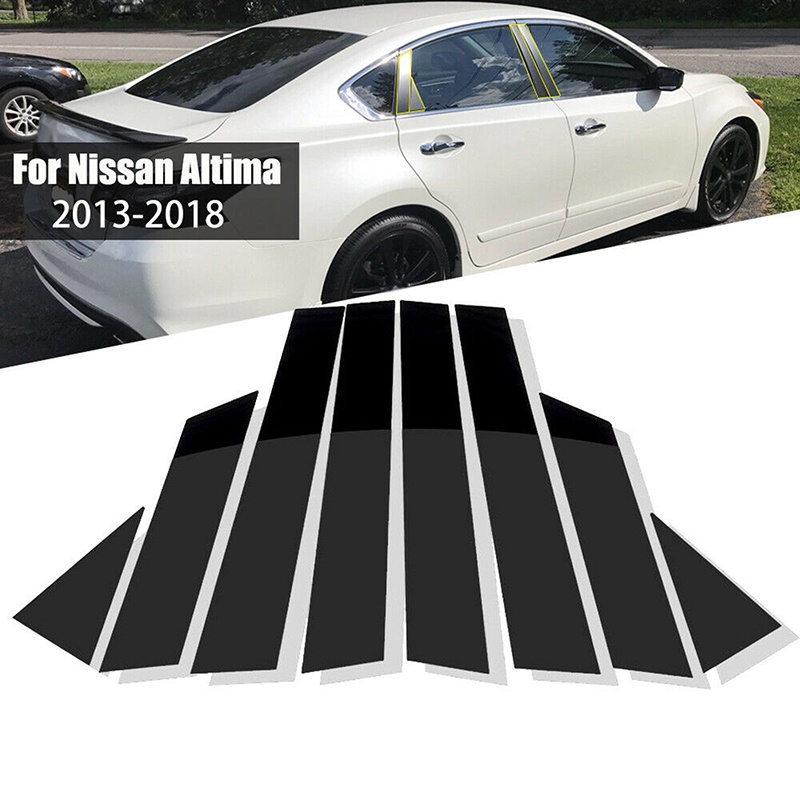 汽車外飾貼花!! 適用於 Nissan Altima 2013-2018 汽車中心柱貼紙裝飾貼花 - 8 件裝