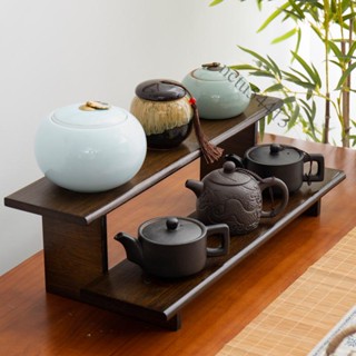 【可開發票】免運 桌面茶杯茶壺架小型多寶閣茶具展示架茶桌擺件茶器茶恭弘=葉 恭弘收納置物架