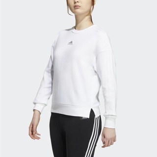 Adidas Mh 3s Swt HM7077 女 長袖上衣 運動 訓練 休閒 舒適 經典 寬鬆 亞洲版 白