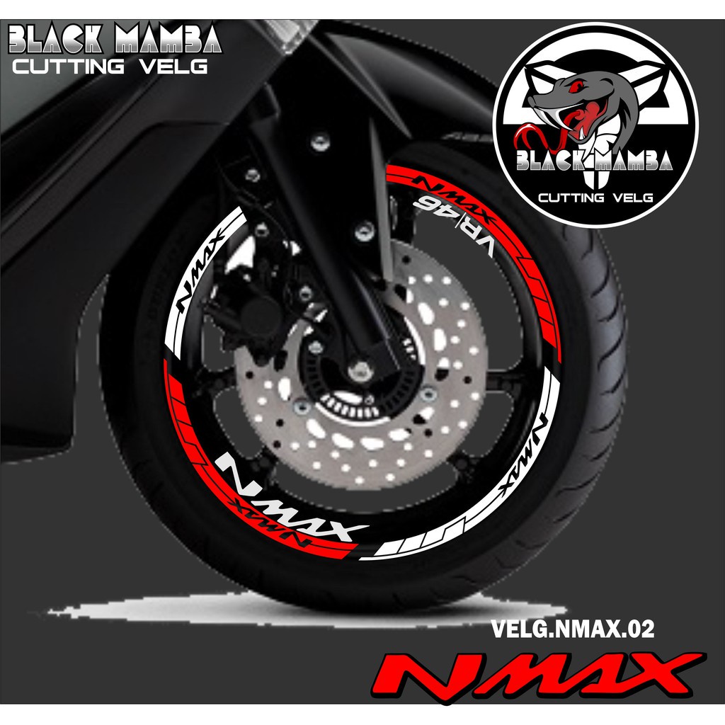 山葉 切割貼紙輪輞 NMAX STICKER LIS 列表變化輪胎/VELG YAMAHA NMAX 02