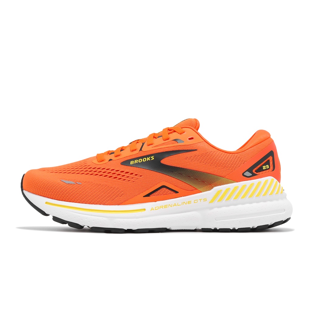 Brooks 慢跑鞋 Adrenaline GTS 23 腎上腺素 支撐 橘 黑 黃 路跑 女鞋 1103911D642